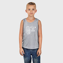 Майка детская хлопок Баскетбол в моей днк, цвет: меланж — фото 2