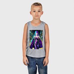 Майка детская хлопок Девушка поп идол, цвет: меланж — фото 2