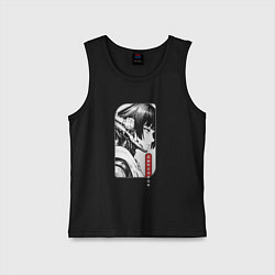 Майка детская хлопок Девушка-хакер, цвет: черный