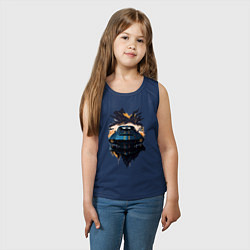 Майка детская хлопок Мустанг, цвет: тёмно-синий — фото 2