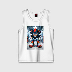 Майка детская хлопок Ежик Шедоу в коридоре, цвет: белый