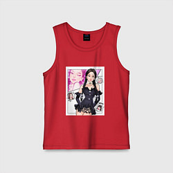 Майка детская хлопок Blackpink - Jennie, цвет: красный