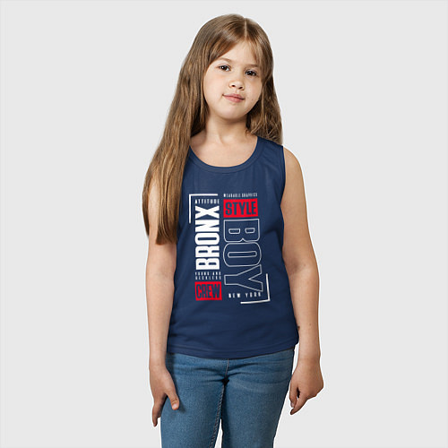 Детская майка Bronx style / Тёмно-синий – фото 3