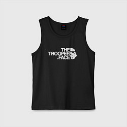 Майка детская хлопок The trooper face, цвет: черный