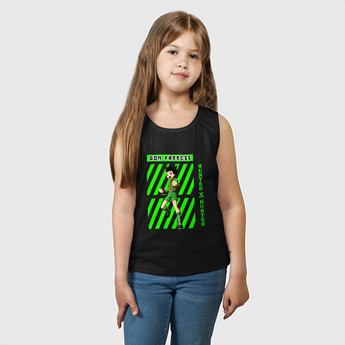 Детская майка Хантер Гон полоска / Черный – фото 3