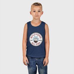 Майка детская хлопок Нашивка с Риком Санчесом, цвет: тёмно-синий — фото 2