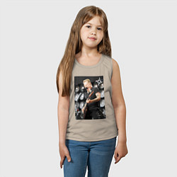 Майка детская хлопок James Alan Hatfield - Metallica, цвет: миндальный — фото 2