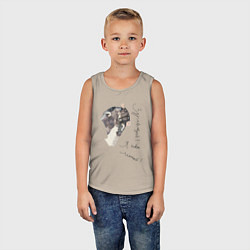 Майка детская хлопок Я твоя мышка, цвет: миндальный — фото 2