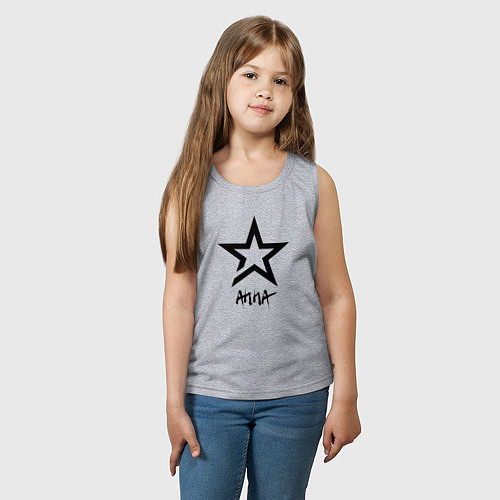 Детская майка Anna - star / Меланж – фото 3