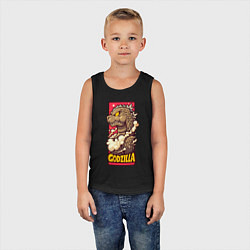 Майка детская хлопок Pink godzilla, цвет: черный — фото 2