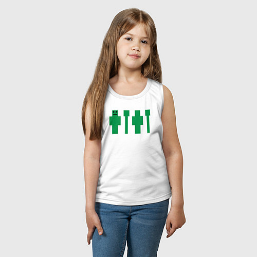 Детская майка Скин Майнкрафт / Белый – фото 3