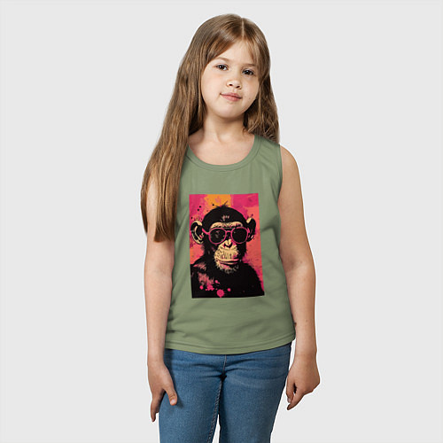 Детская майка Крутая обезьянка / Авокадо – фото 3