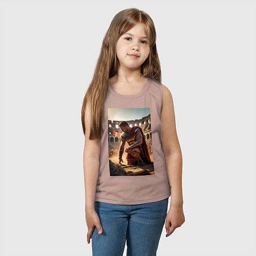 Детская майка Спартак в Колизее / Пыльно-розовый – фото 3