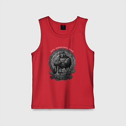 Майка детская хлопок Воин живёт вечно, цвет: красный