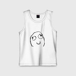 Майка детская хлопок Невдупленыш мем, цвет: белый