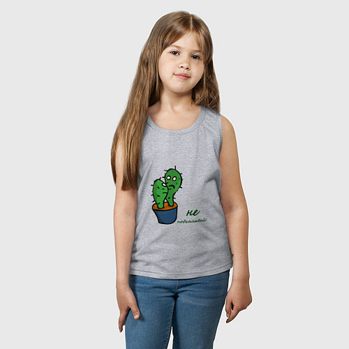 Детская майка Говорящие кактусы / Меланж – фото 3