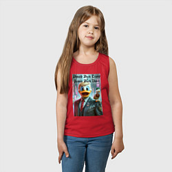 Майка детская хлопок Donald Duck Trump and James Duck Vance, цвет: красный — фото 2