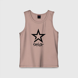 Майка детская хлопок София - звезда, цвет: пыльно-розовый