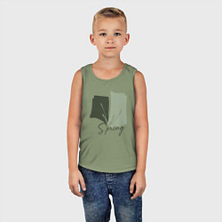 Майка детская хлопок Spring, цвет: авокадо — фото 2