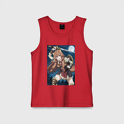 Майка детская хлопок Рафталия сражается в ночи, цвет: красный