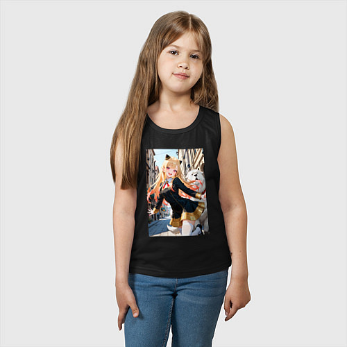 Детская майка Марин Китагава косплей Ани Форджер / Черный – фото 3