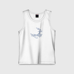 Майка детская хлопок Карпы кои в стиле де Жуи, цвет: белый