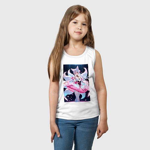 Детская майка Лиса танцует в платье / Белый – фото 3