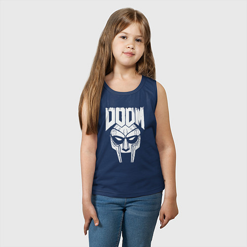 Детская майка Doom mask / Тёмно-синий – фото 3
