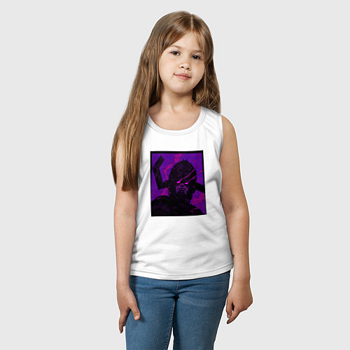 Детская майка Самурай лазер из глаз / Белый – фото 3