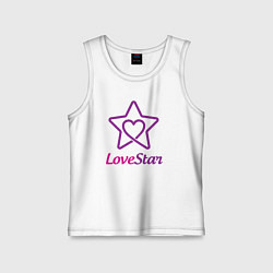 Майка детская хлопок Звезда любви, цвет: белый
