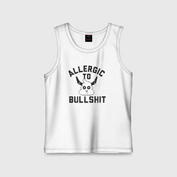 Майка детская хлопок Аллергия на ерунду, цвет: белый