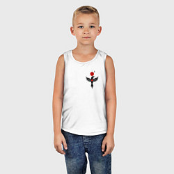 Майка детская хлопок Night bird, цвет: белый — фото 2