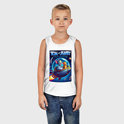 Майка детская хлопок Tom and Jerry - space adventure, цвет: белый — фото 2