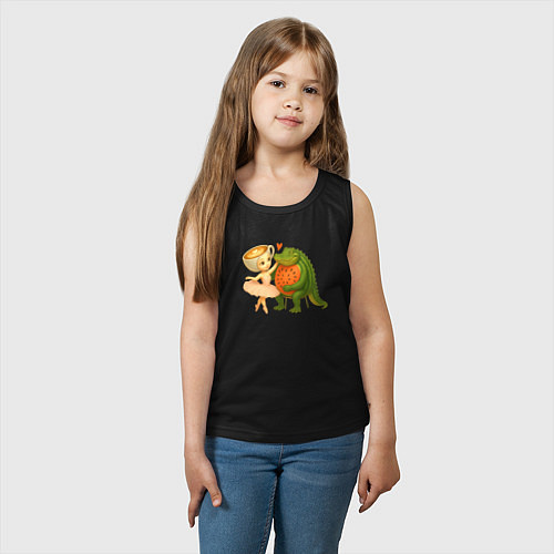 Детская майка Балерино капучино - Гробло фруттодрило / Черный – фото 3