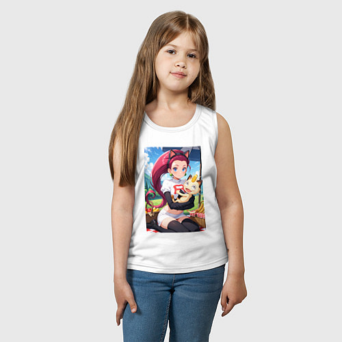 Детская майка Джесси и Мяут на пикнике / Белый – фото 3