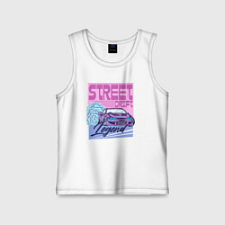 Майка детская хлопок Street drift, цвет: белый