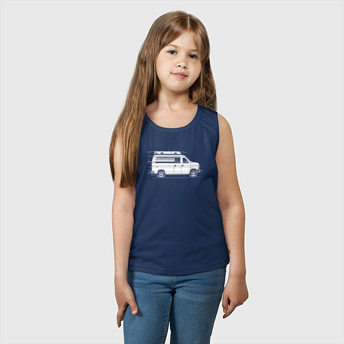 Детская майка Машина скорой помощи в движении / Тёмно-синий – фото 3