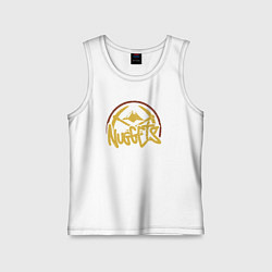 Майка детская хлопок Nuggets basketball team, цвет: белый