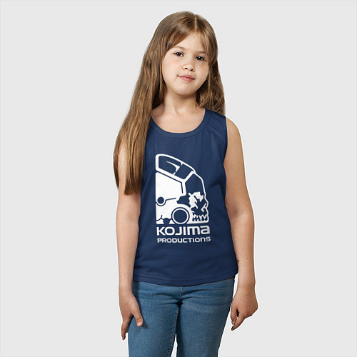 Детская майка Кодзима продакшенс логотип / Тёмно-синий – фото 3