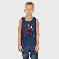 Майка детская хлопок Squid game guy, цвет: тёмно-синий — фото 2