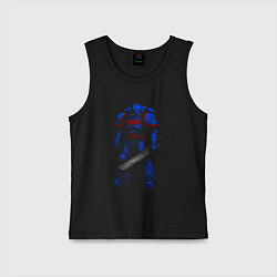 Майка детская хлопок Космодесантник Space Marine, цвет: черный