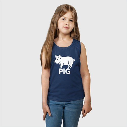 Детская майка Городская Свинья / Тёмно-синий – фото 3