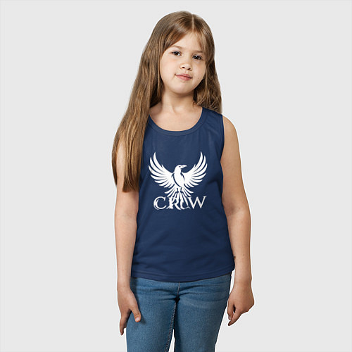 Детская майка Ворона в полёте / Тёмно-синий – фото 3