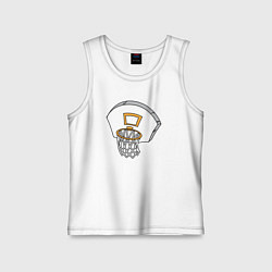 Майка детская хлопок Баскетбольное кольцо, цвет: белый