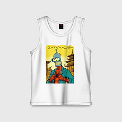 Майка детская хлопок Spider Bender -Japanese style, цвет: белый