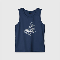 Майка детская хлопок Диджей - люблю это, цвет: тёмно-синий