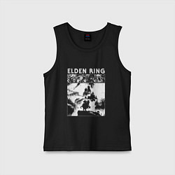 Майка детская хлопок Elden ring - white, цвет: черный