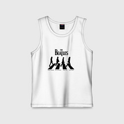 Майка детская хлопок Beatles обложка, цвет: белый