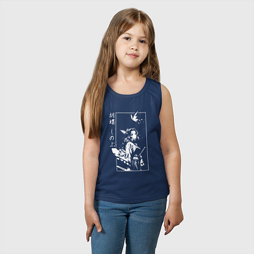 Детская майка Шинобу кочо и бабочки / Тёмно-синий – фото 3