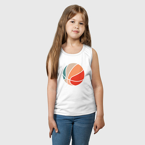 Детская майка Basket color / Белый – фото 3